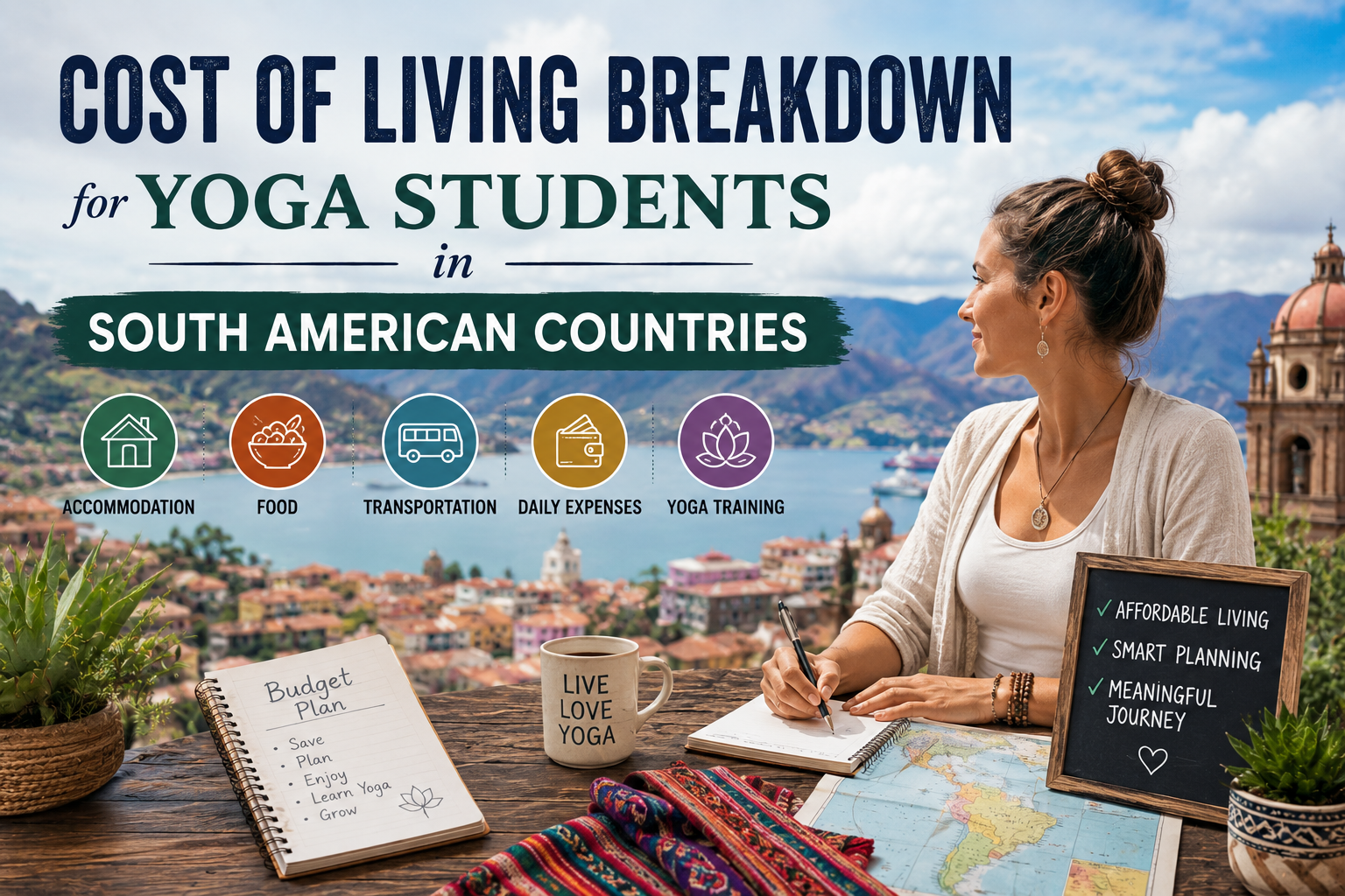 Cost of Living Breakdown for Yoga Students in South American Countries